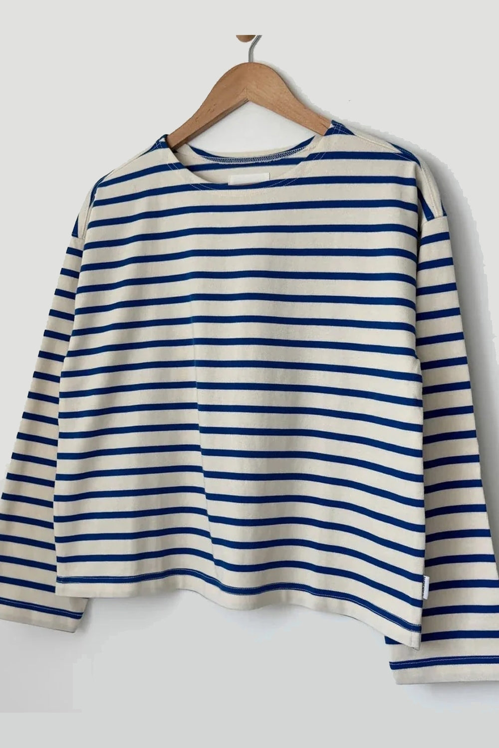 Sailor Top in Blue Stripe on Cream
