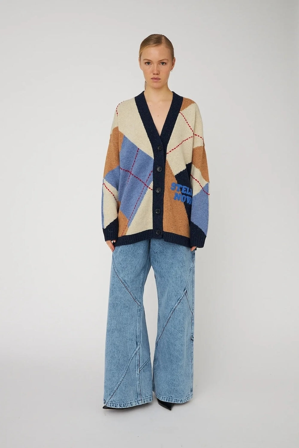 Oversized Cardigan in Blue Sea