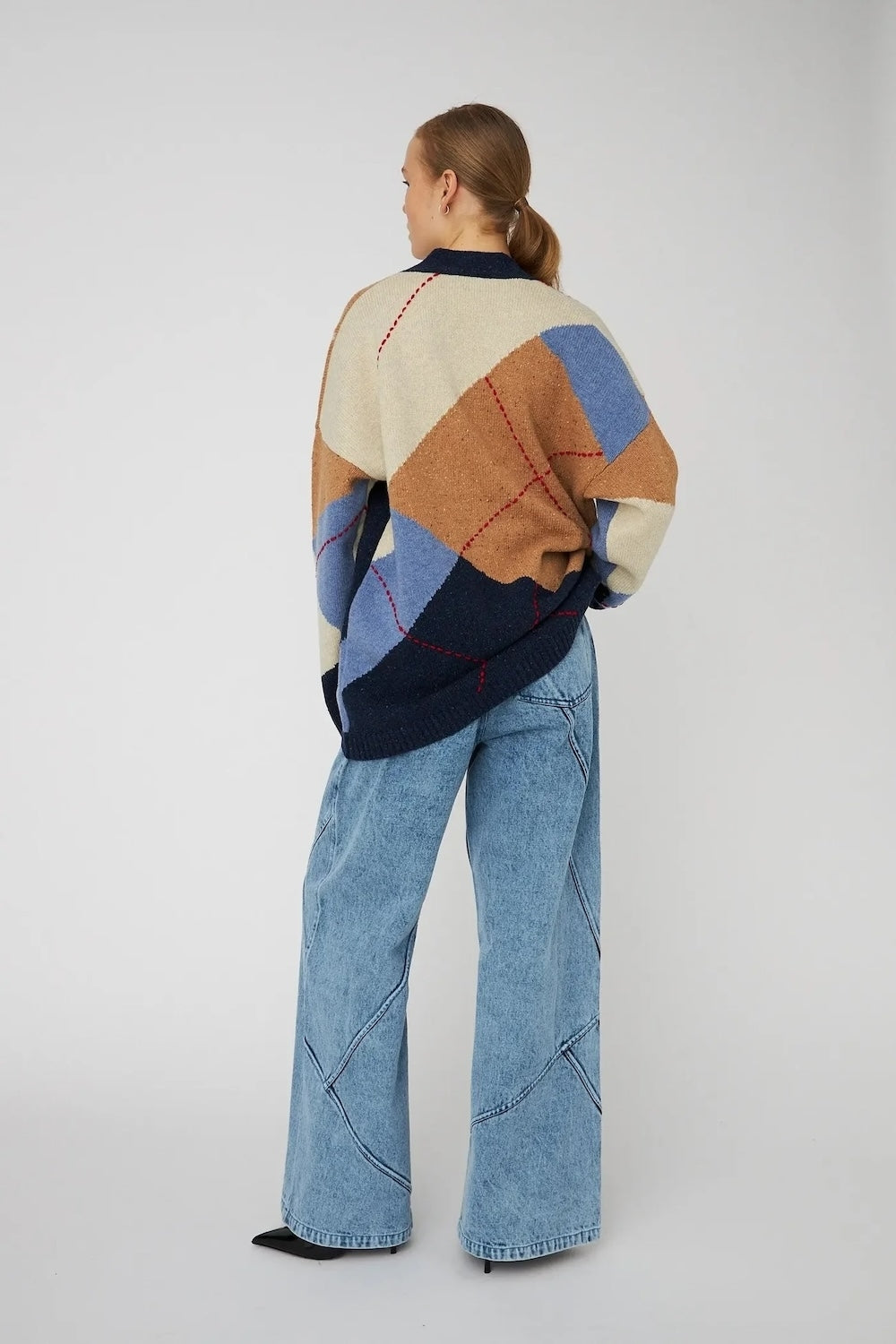 Oversized Cardigan in Blue Sea