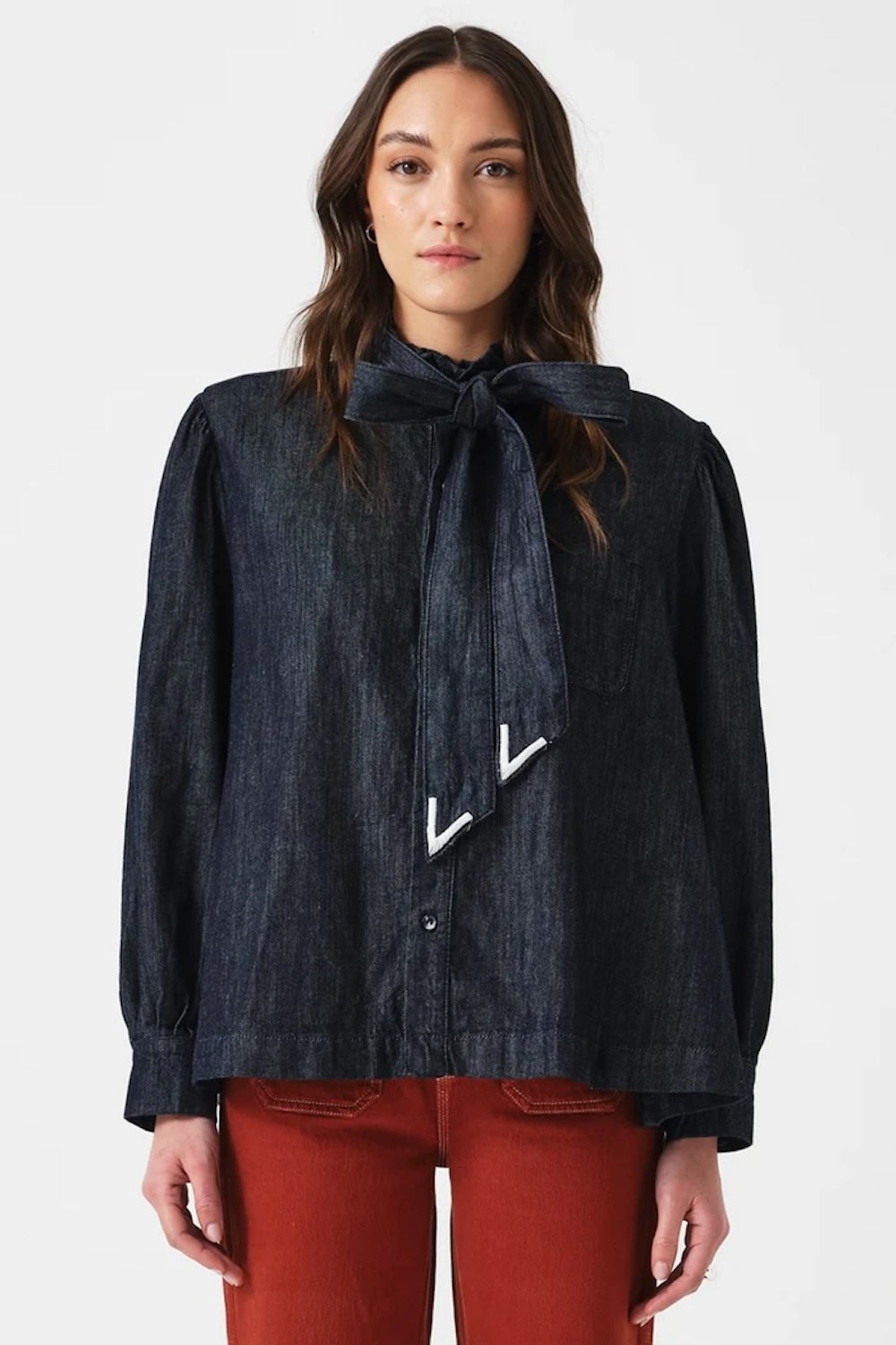 Poet Blouse in Pacific Blue