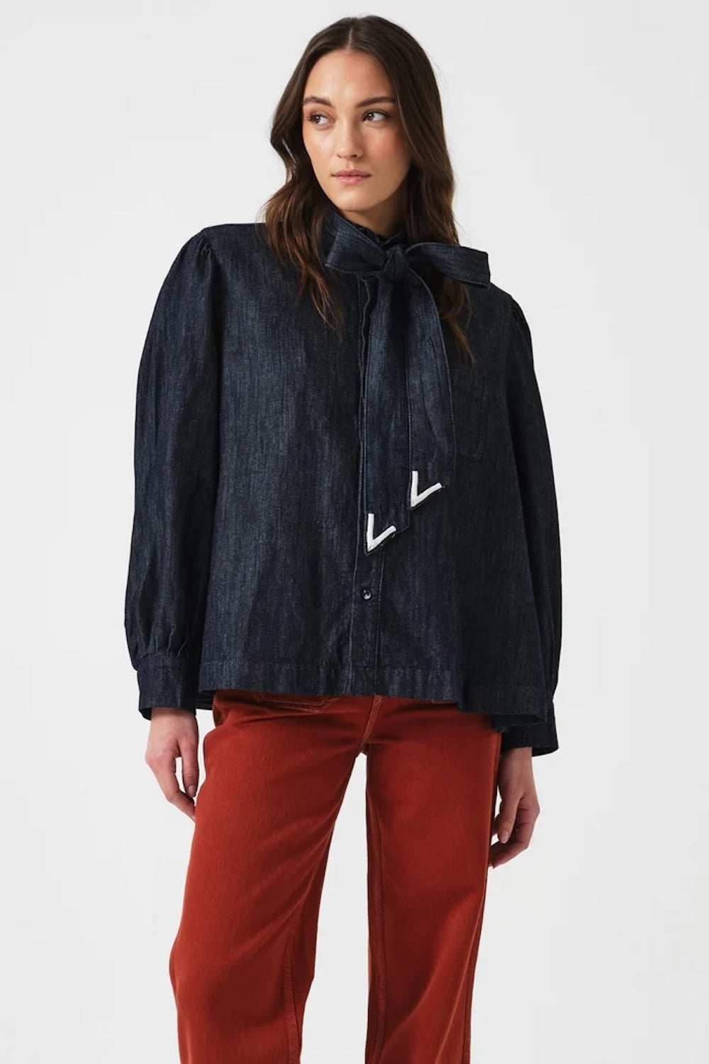 Poet Blouse in Pacific Blue