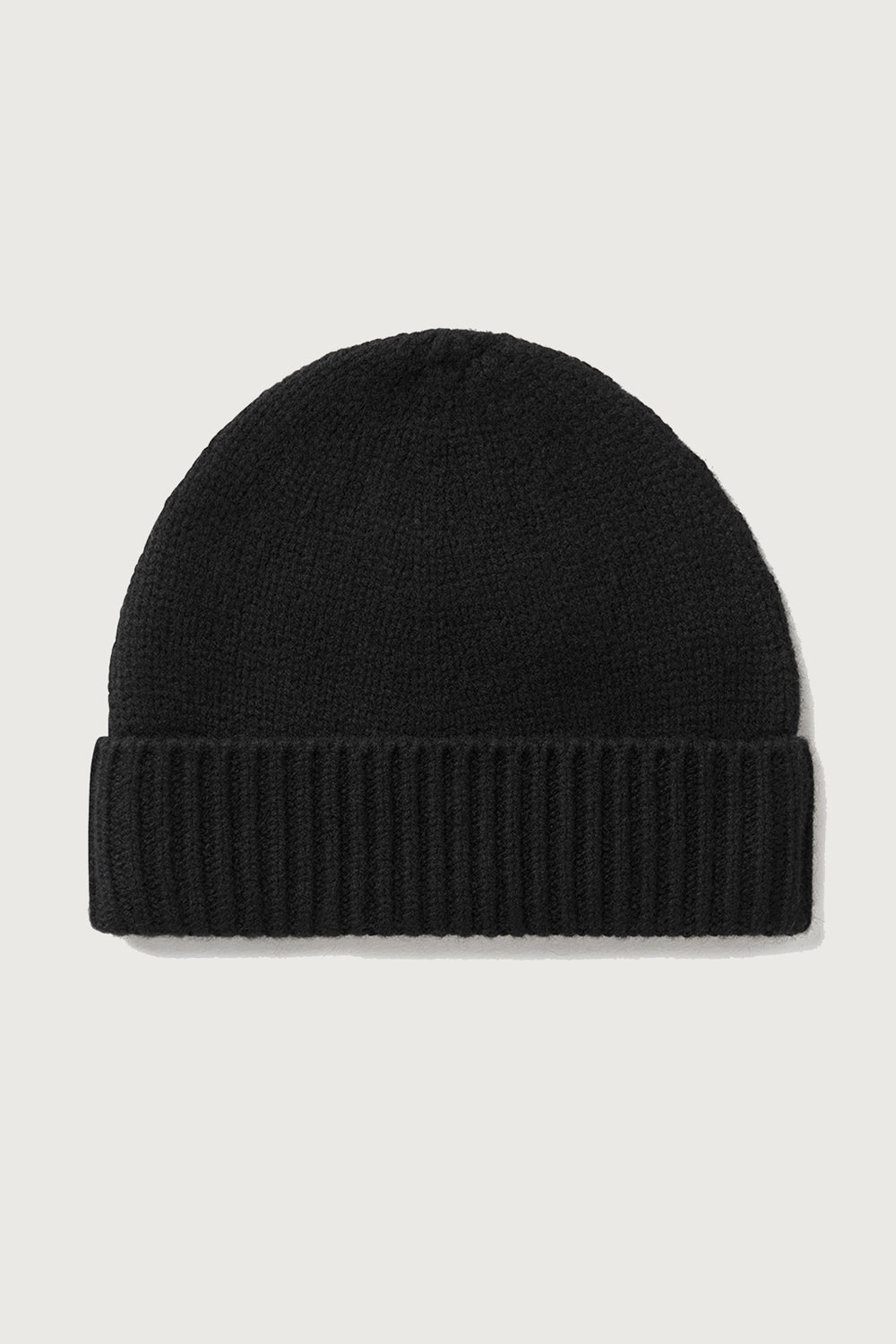 Chunky Cashmere Beanie in Black