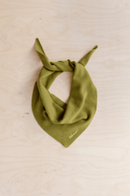 Merino Wool Triangle Scarf in Olive
