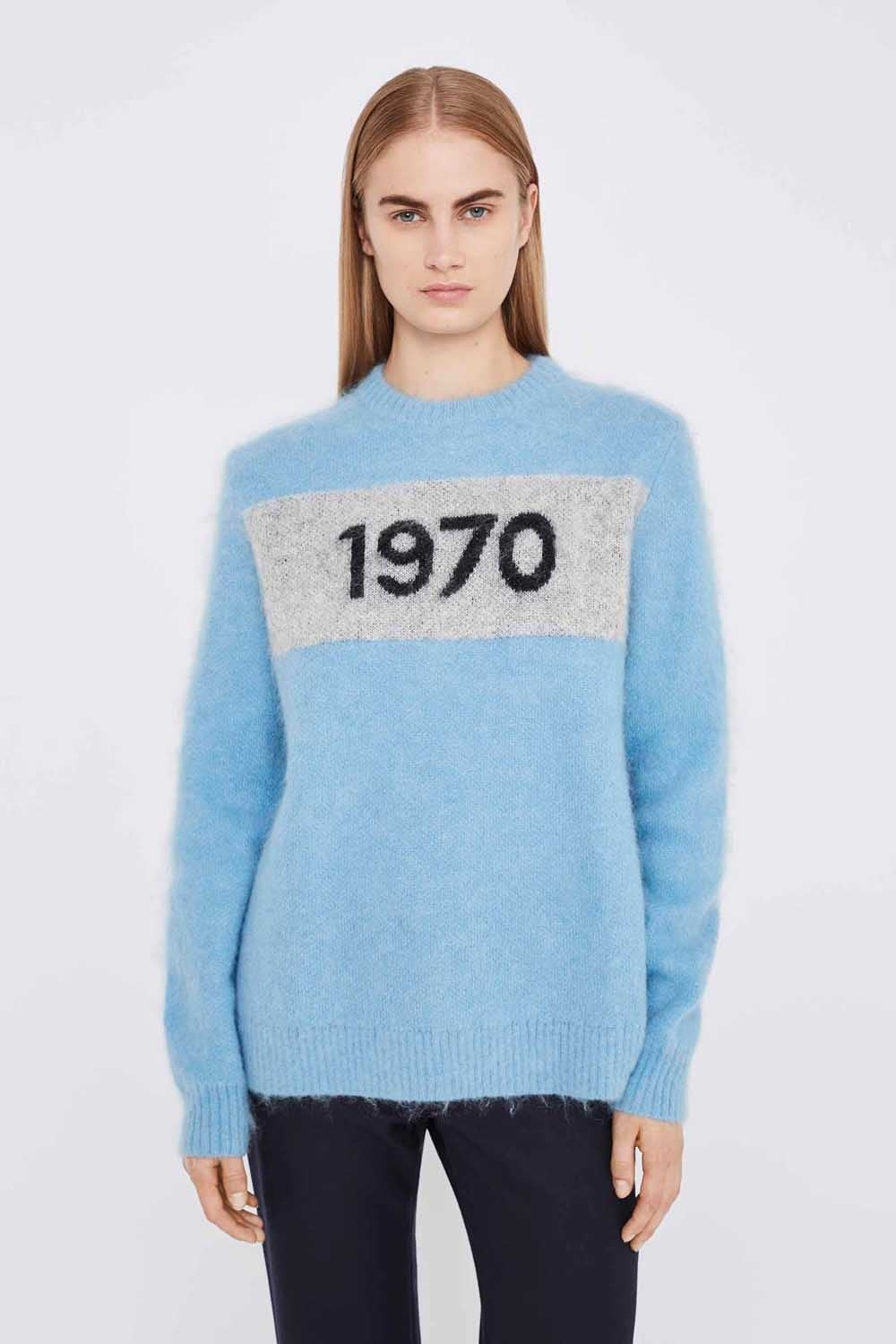 1970 Mohair Oversized Jumper in Sky Blue