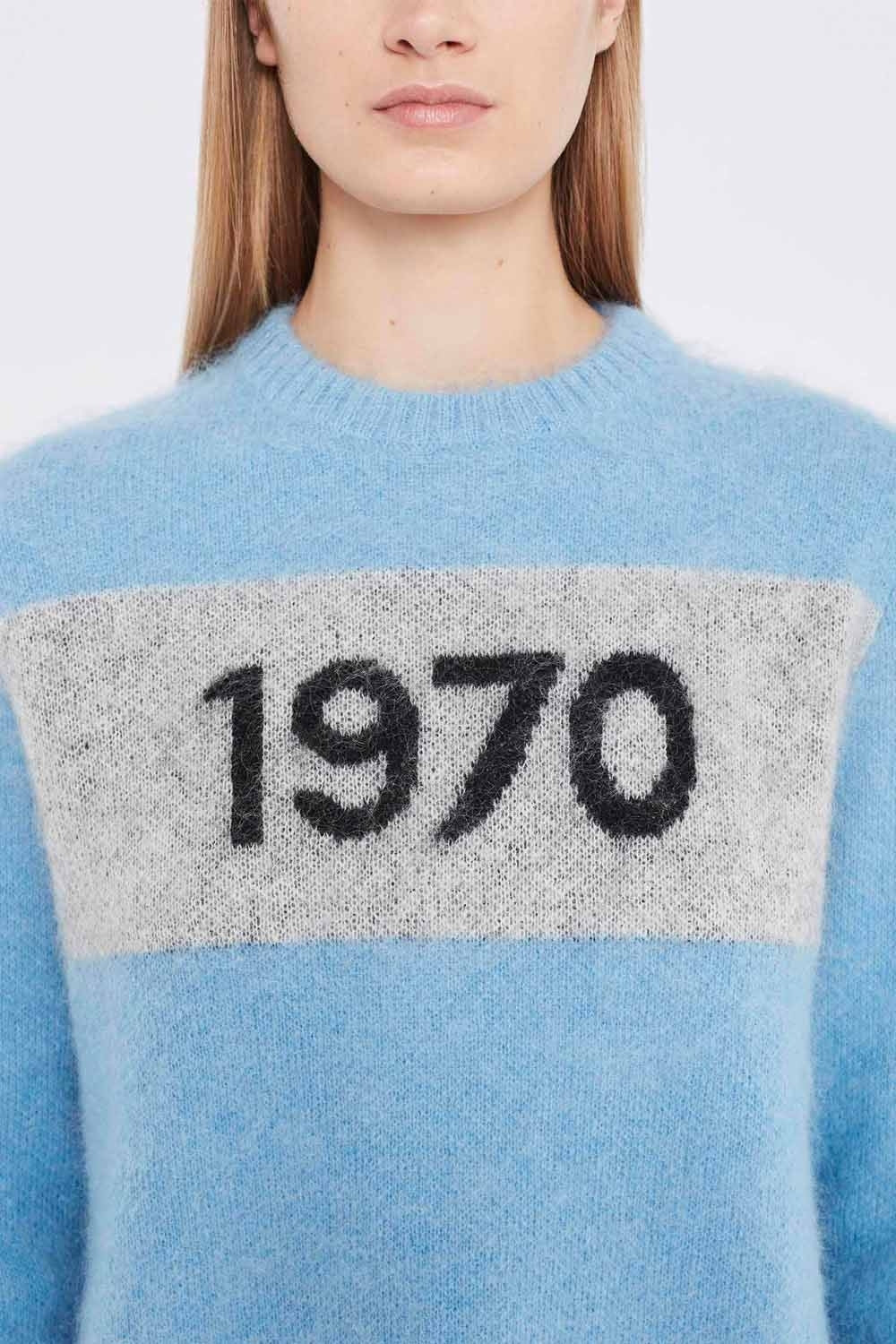 1970 Mohair Oversized Jumper in Sky Blue