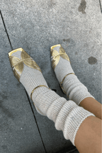 Winter Sparkle Socks in Champagne