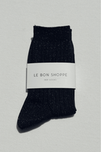 Her Socks - Modal Lurex in Copper Black