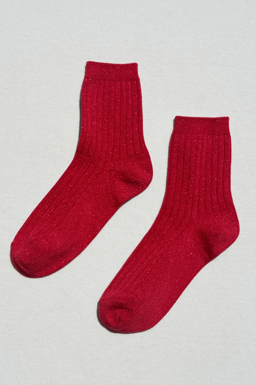 Her Socks - Modal Lurex in Ruby Glitter
