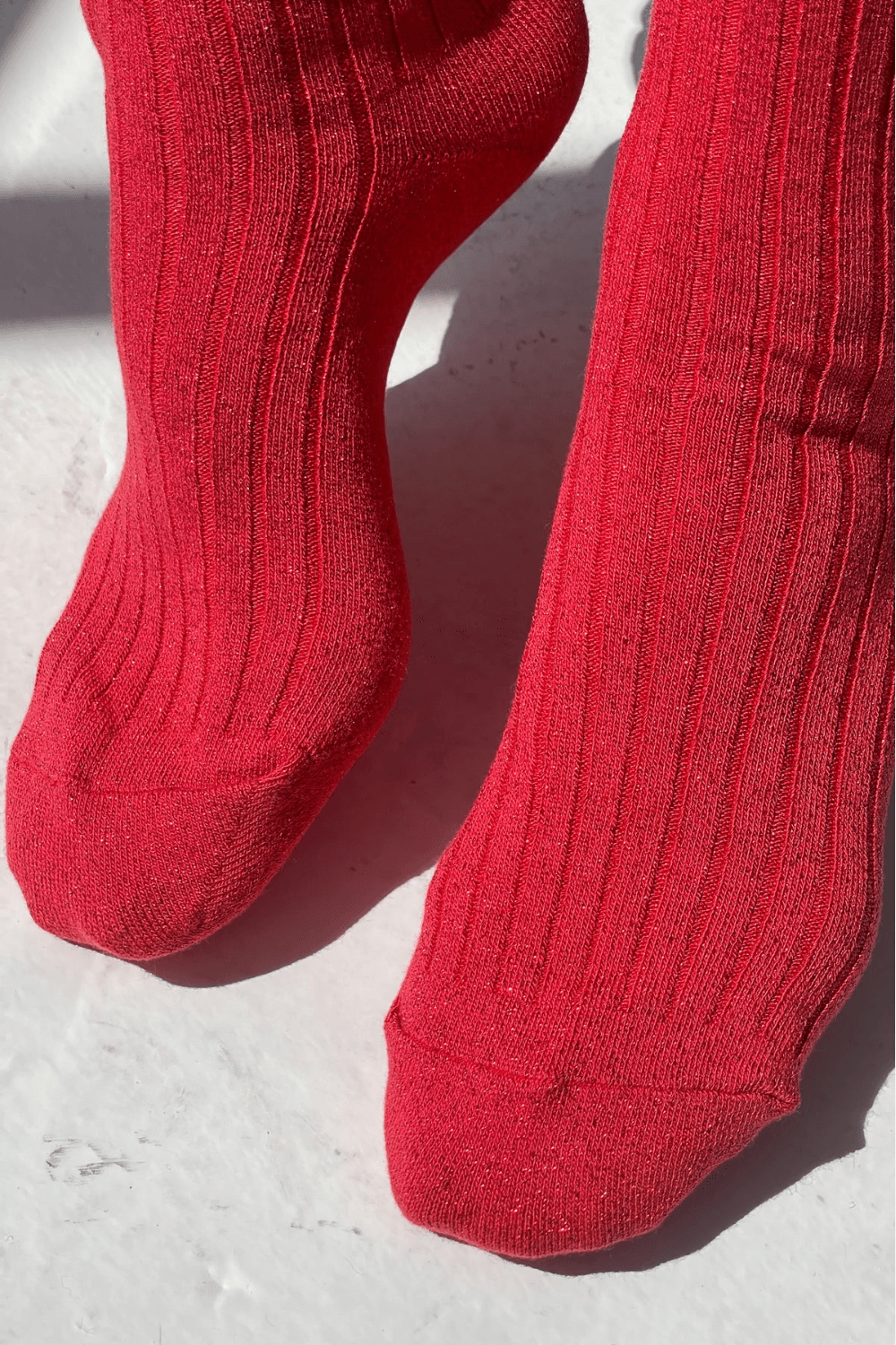 Her Socks - Modal Lurex in Ruby Glitter
