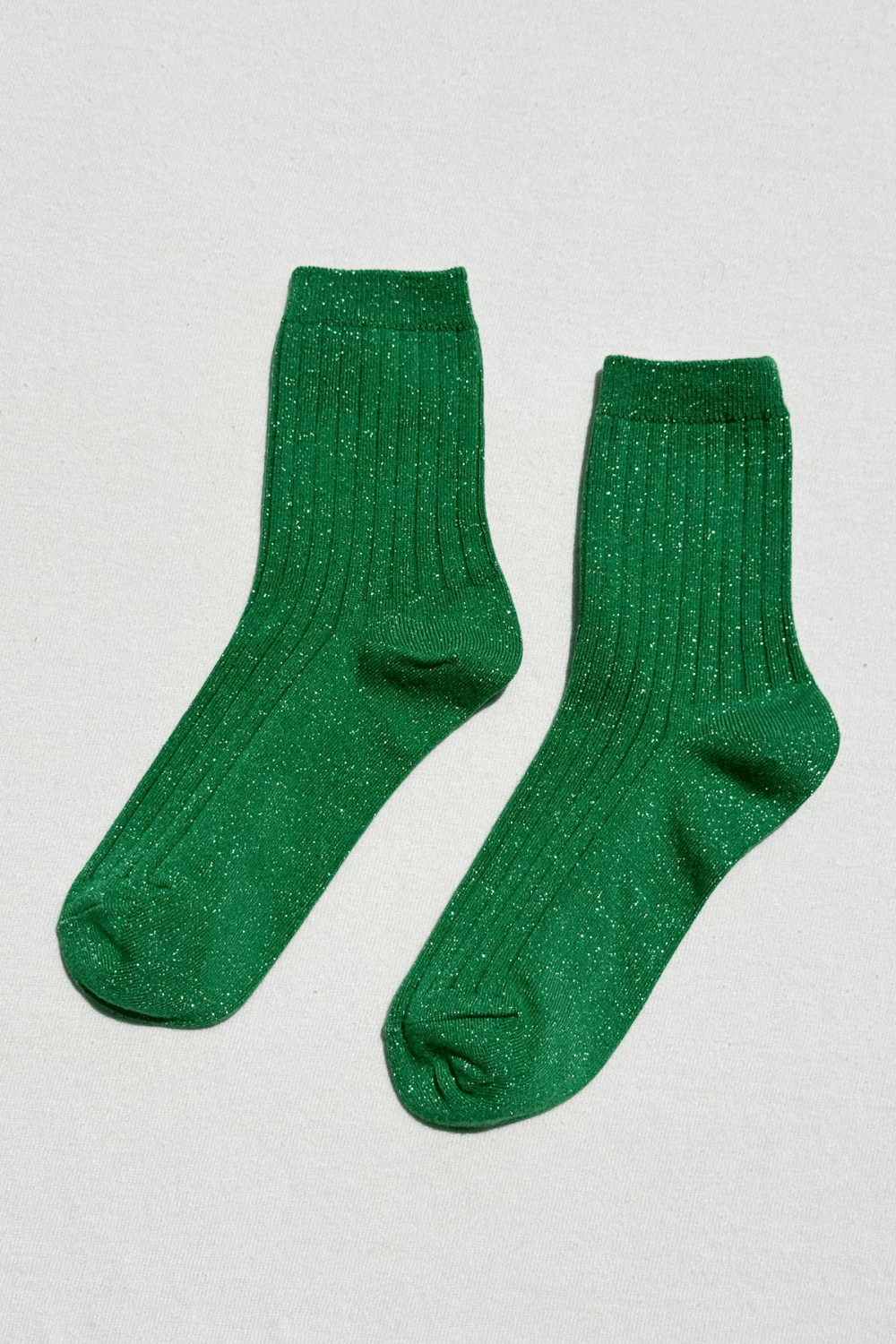 Her Socks - Modal Lurex in Emerald Glitter
