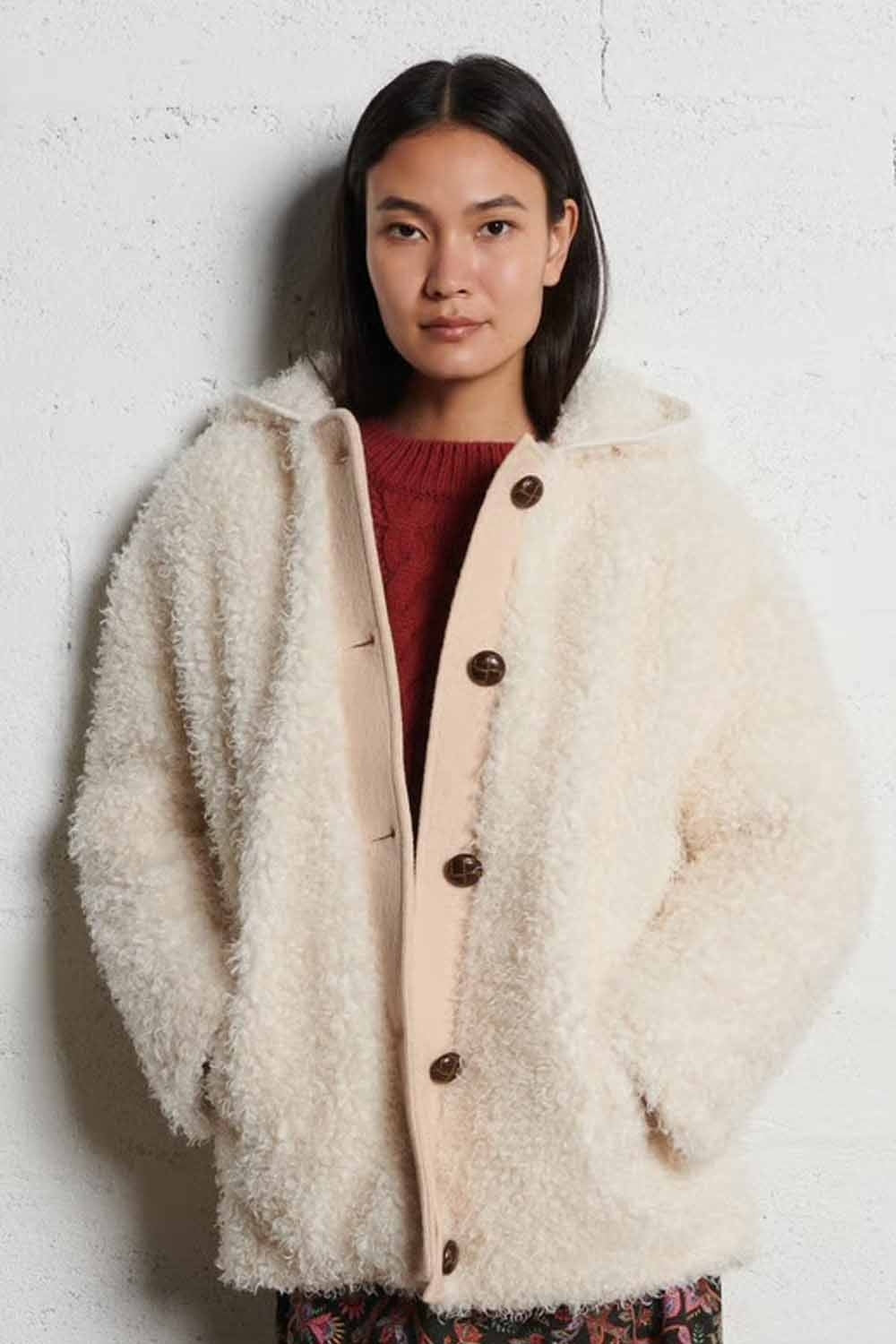 Dimiane Coat in Cream