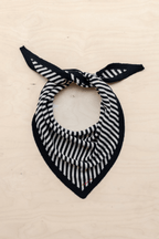 Merino Wool Triangle Scarf in Black