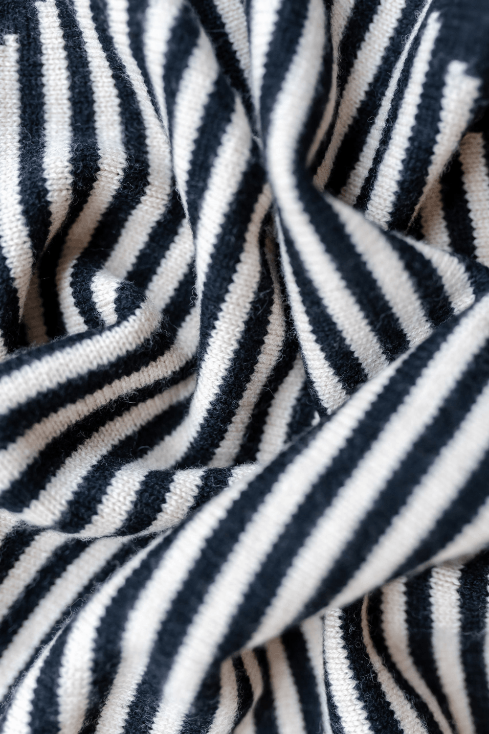 Merino Wool Triangle Scarf in Black