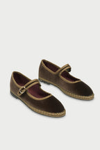 Ulla Velvet Mary Jane in Brown
