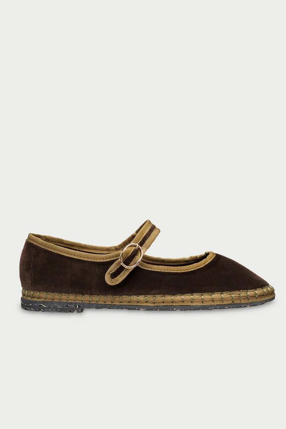 Ulla Velvet Mary Jane in Brown