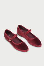 Lucrecia Velvet Mary Jane in Burgundy
