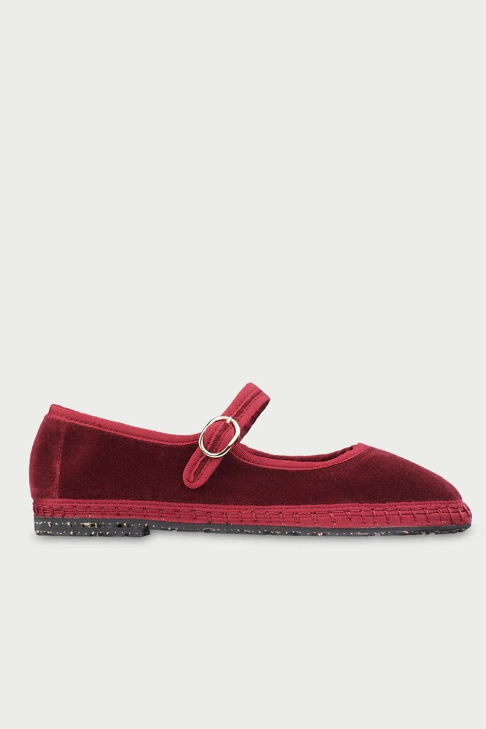 Lucrecia Velvet Mary Jane in Burgundy