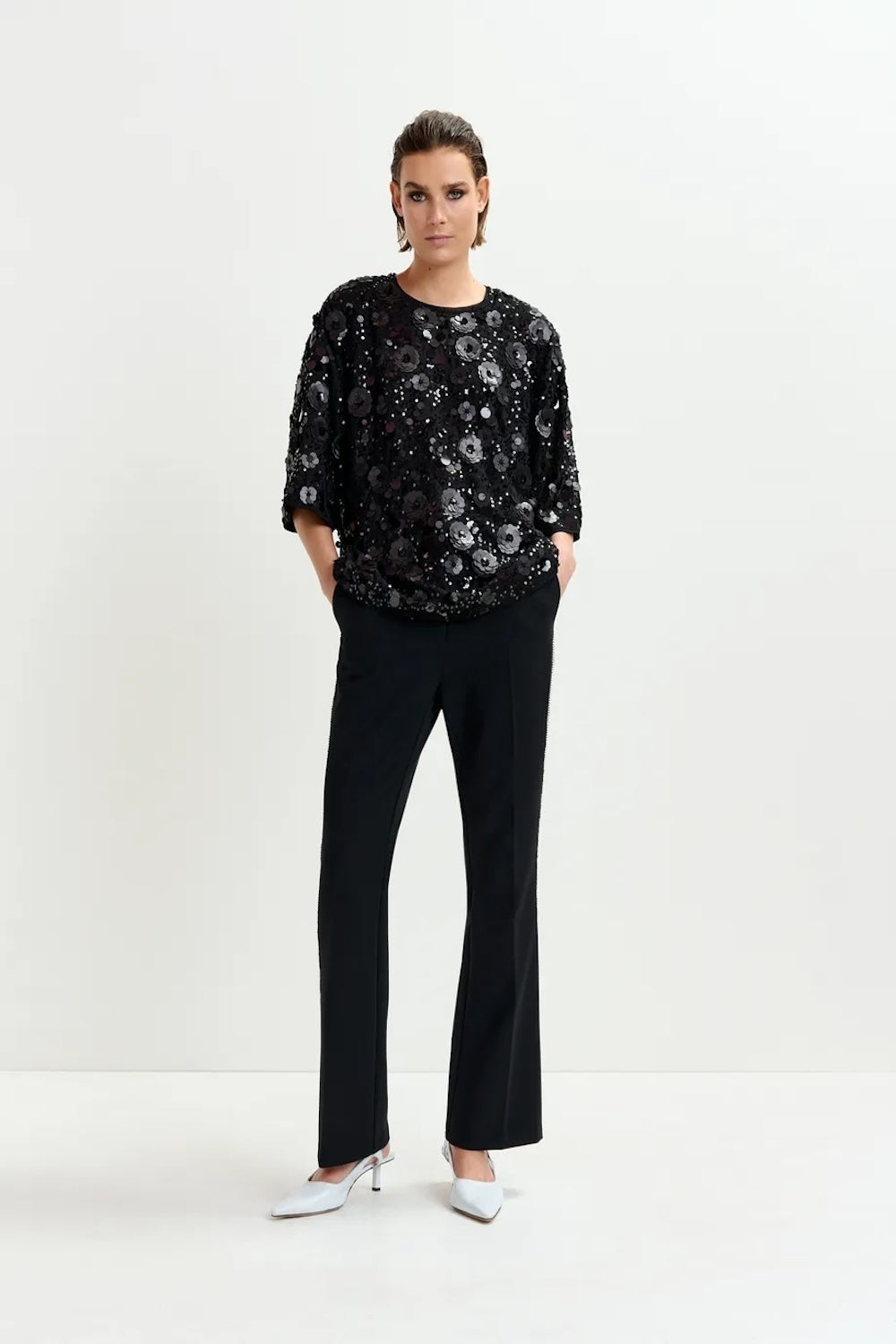 Isparkle Sequin Top in Black