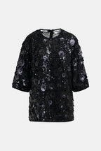 Isparkle Sequin Top in Black