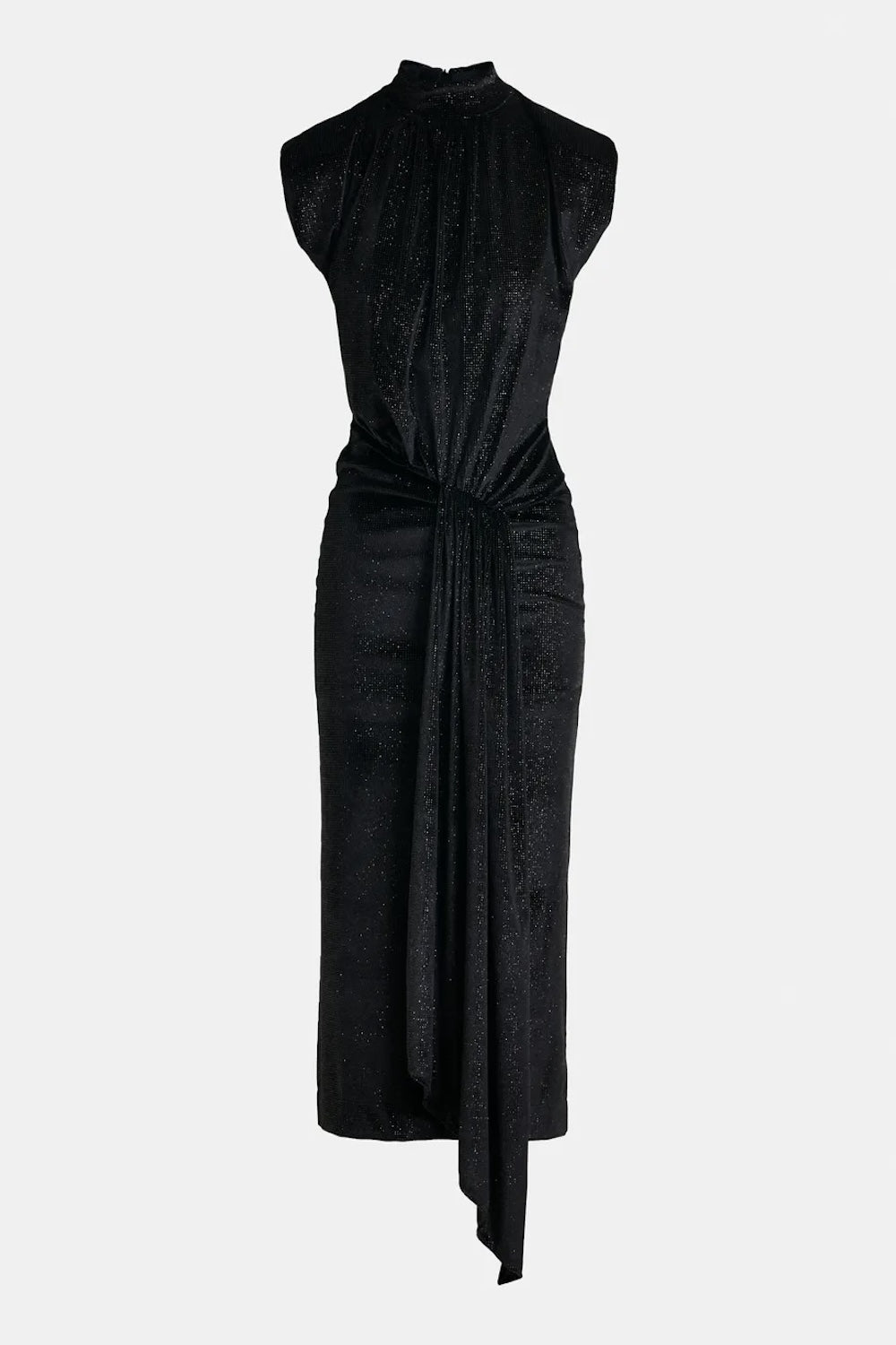 Inche Velvet Jersey Dress in Black