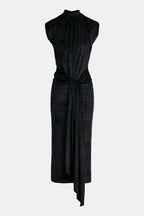 Inche Velvet Jersey Dress in Black
