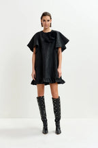 Ising A-Line Dress in Black