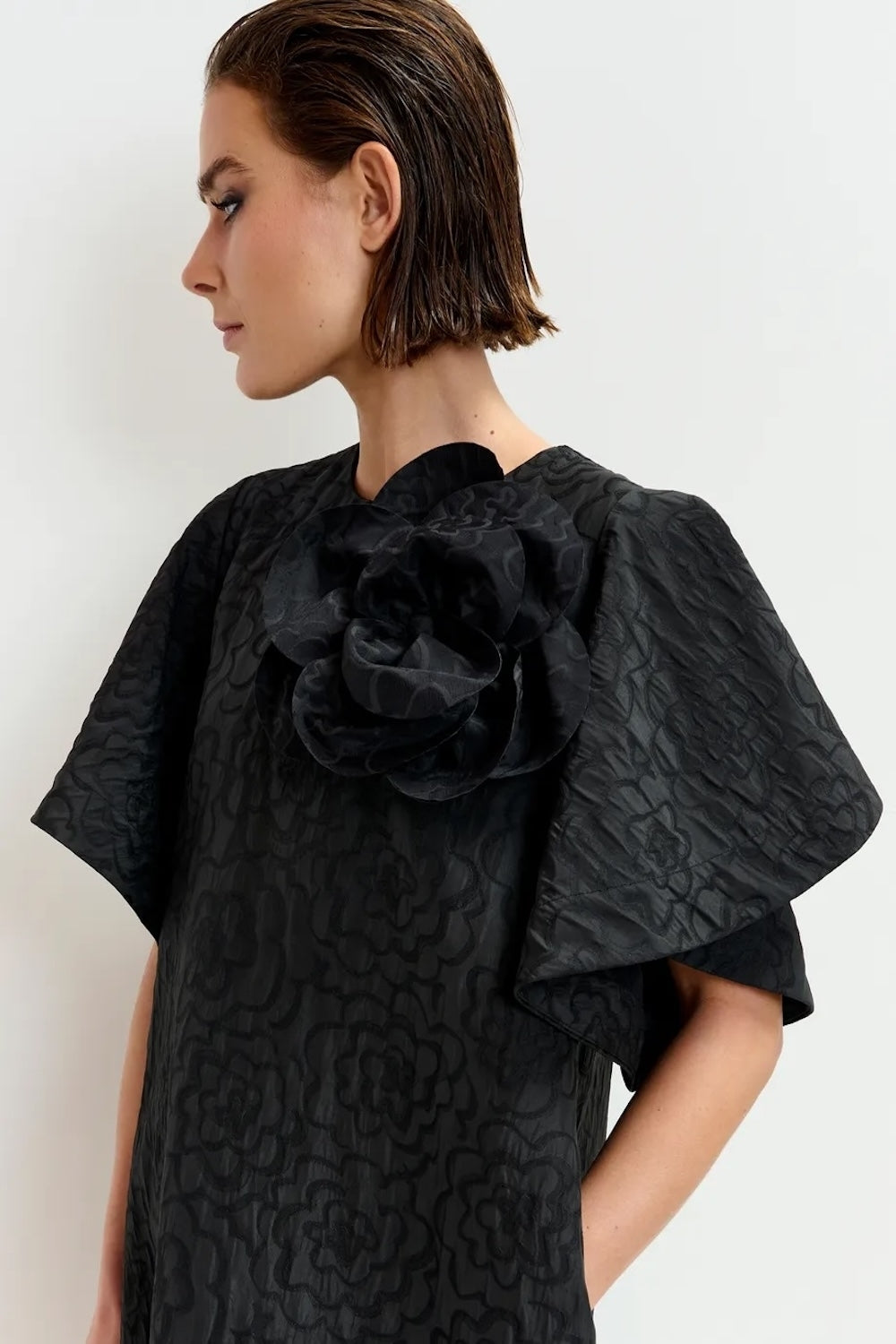 Ising A-Line Dress in Black