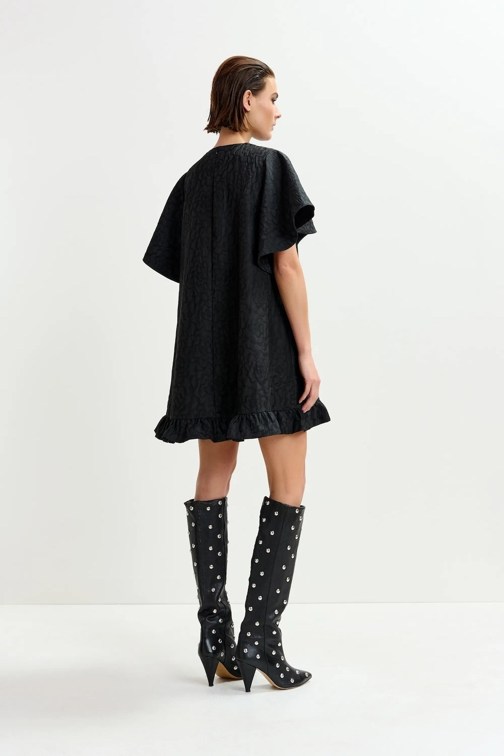 Ising A-Line Dress in Black