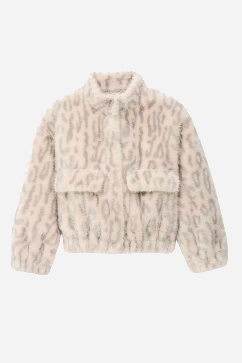 Saros Faux Fur Jacket in Ecru