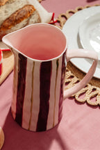 Marcelle Stripe Jug - Pink/Burgundy