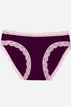 The Original Knicker - Black Cherry & Dusky Pink