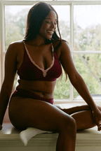 The Original Knicker - Black Cherry & Dusky Pink