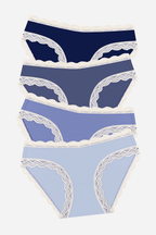The Original Knicker Four Pack in Denim Blues