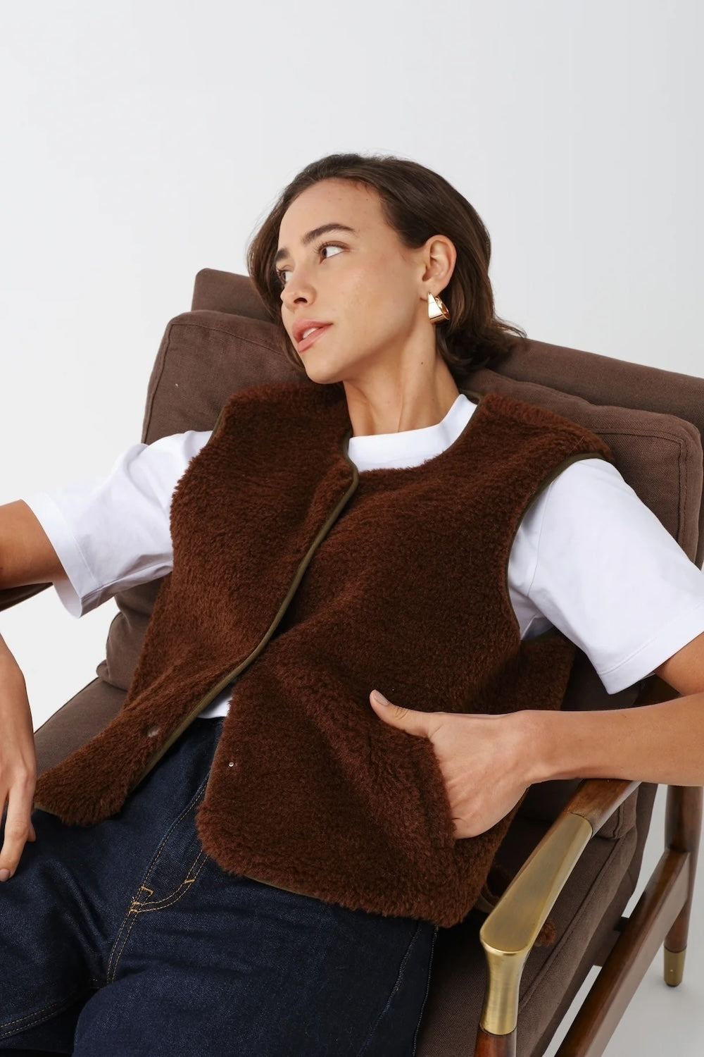 Sport Gilet in Walnut