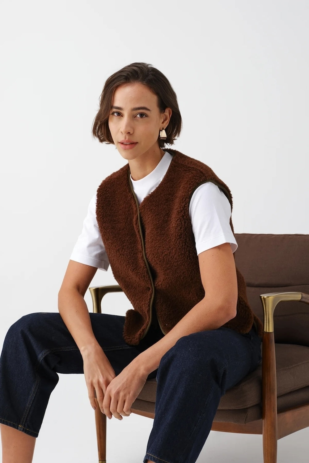 Sport Gilet in Walnut