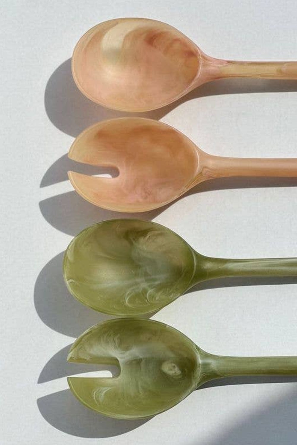 Resin Salad Servers - Olive Set
