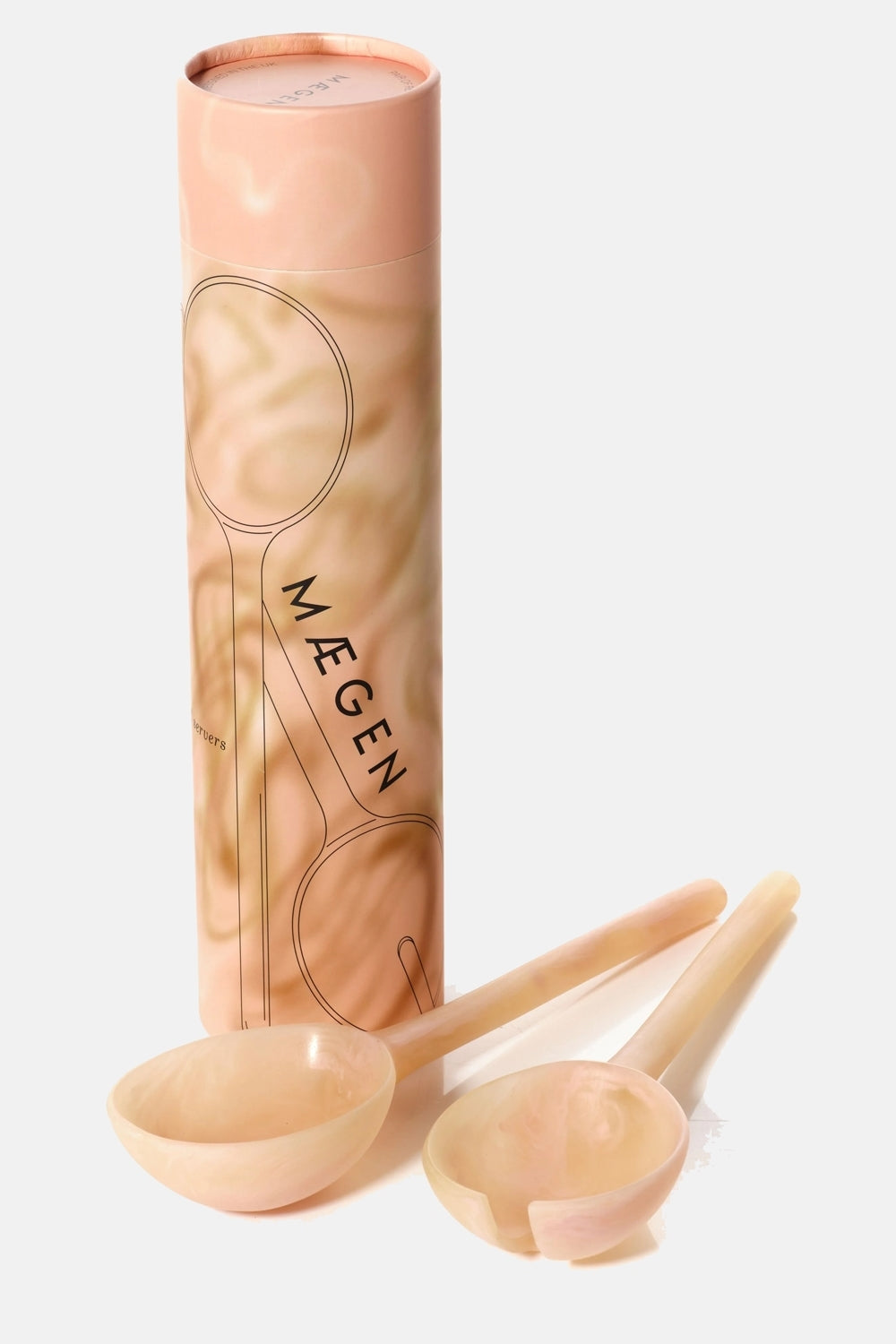 Resin Salad Servers - Coral Set