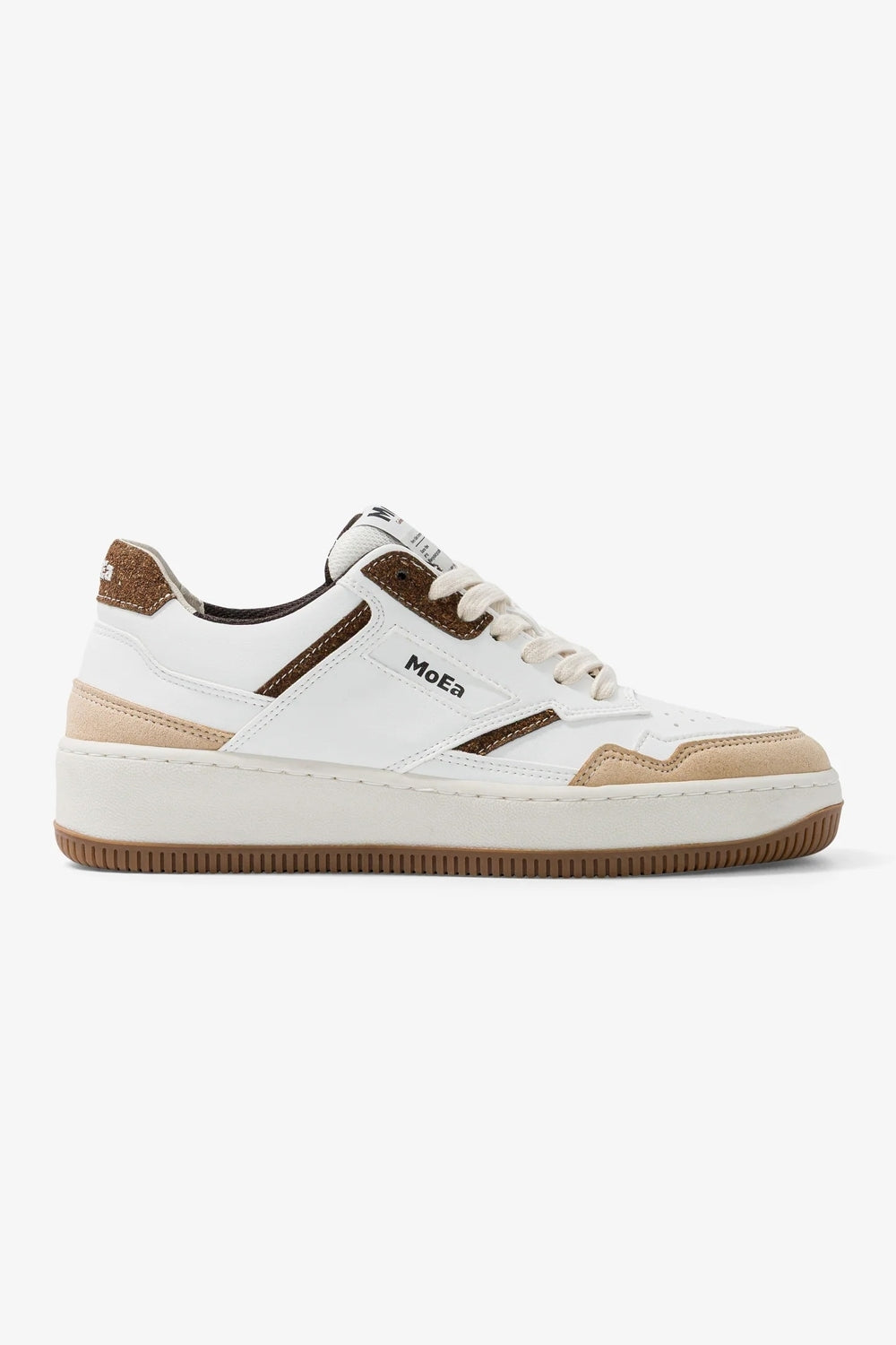 Gen1 Coco Brown & White Suede Trainers