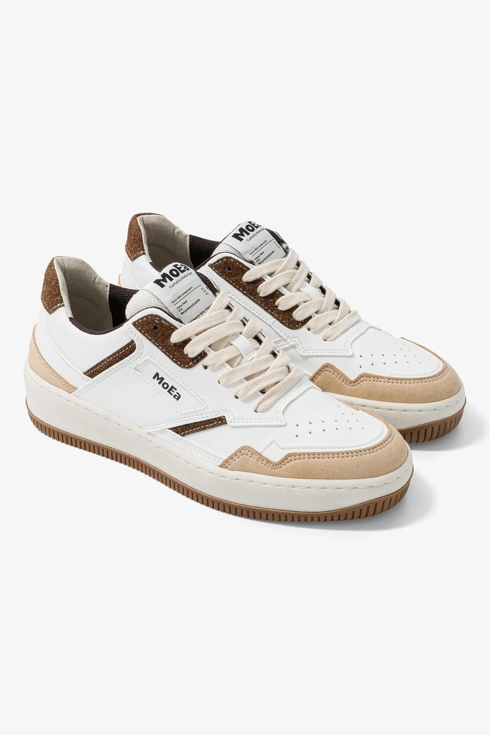 Gen1 Coco Brown & White Suede Trainers