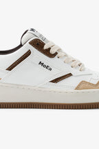 Gen1 Coco Brown & White Suede Trainers