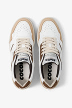 Gen1 Coco Brown & White Suede Trainers