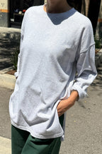 Sunday Long Sleeve Tee in Icy Grey