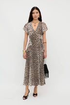 Evie Dress in Antelope Spot Black