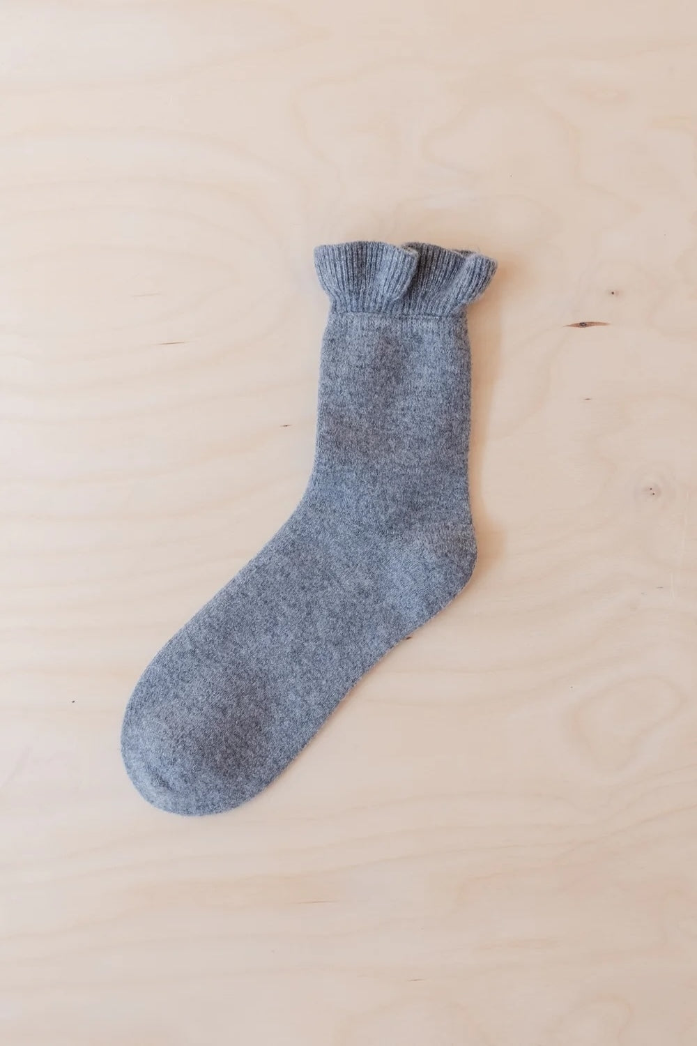 Merino Wool Socks in Charcoal Frilly