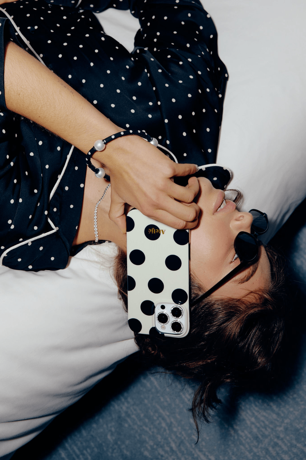 Ivory Polka Dot Case - iphone 17