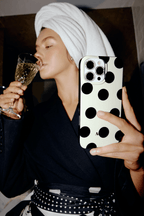 Ivory Polka Dot Case - iphone 17