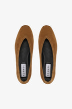 Lane Ballet Flats in Chestnut Suede