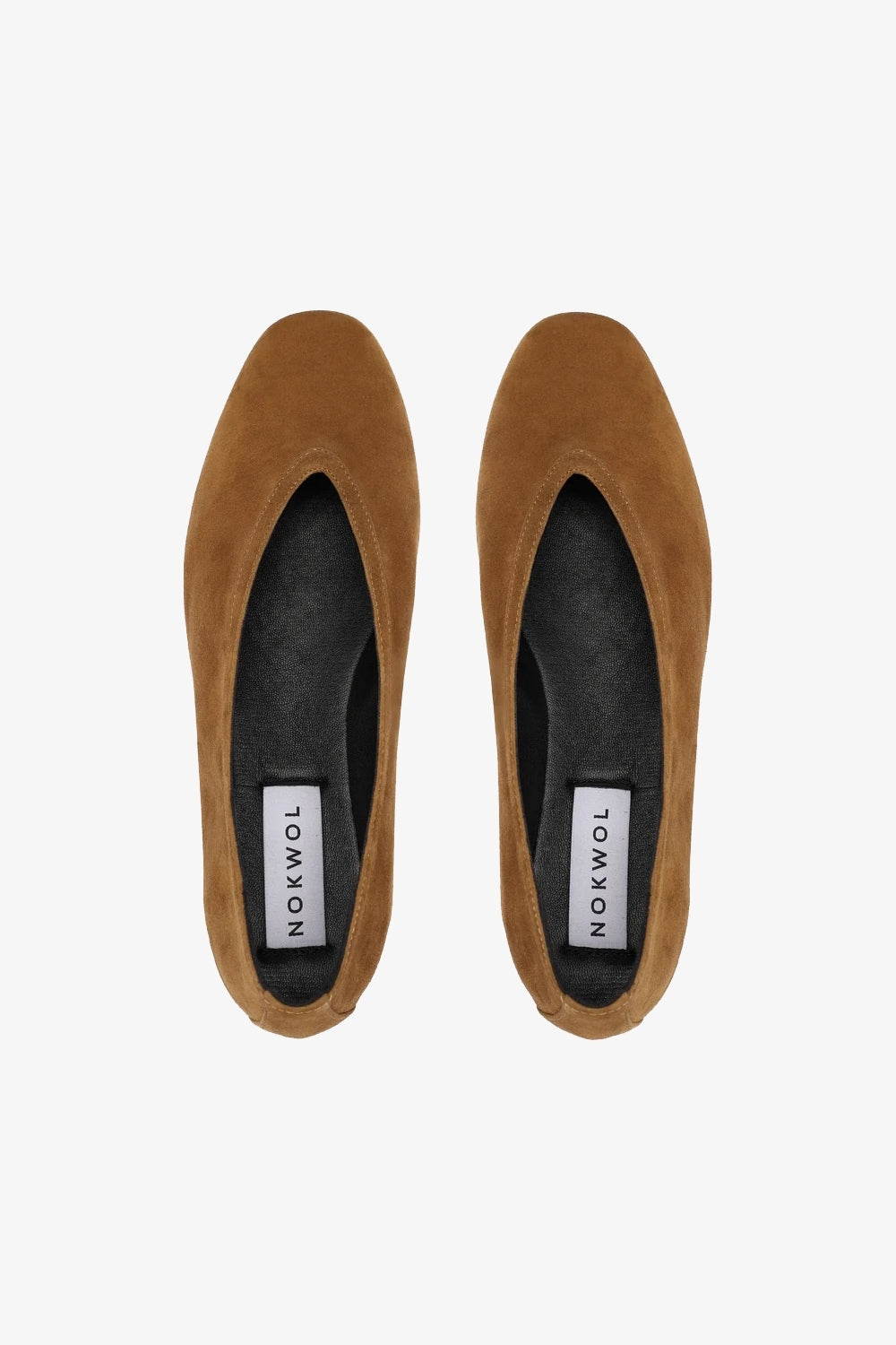Lane Ballet Flats in Chestnut Suede