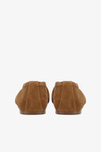 Lane Ballet Flats in Chestnut Suede