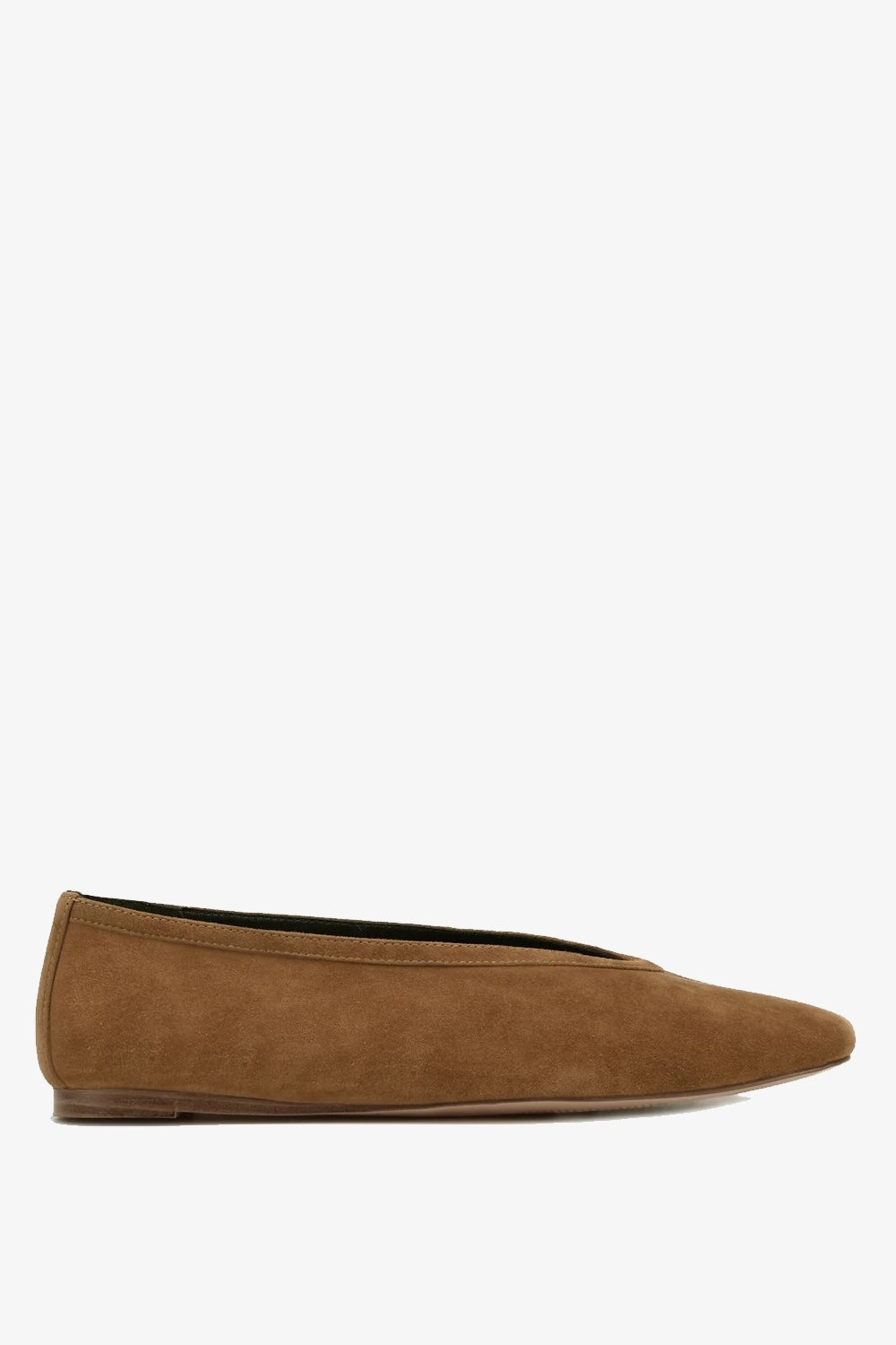 Lane Ballet Flats in Chestnut Suede